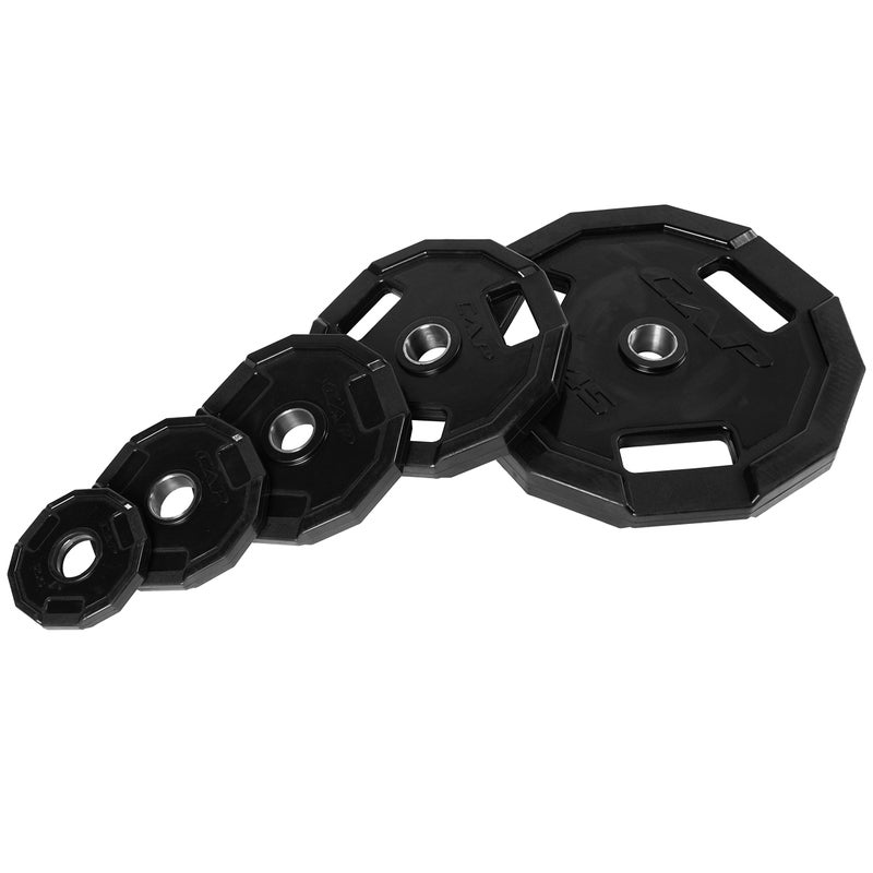CAP Barbell أقراص وزن أولمبي مطاطية بقبضة CAP باربل 12 جانب، سوداء، مفردة، 2.5 باوند - Image 3